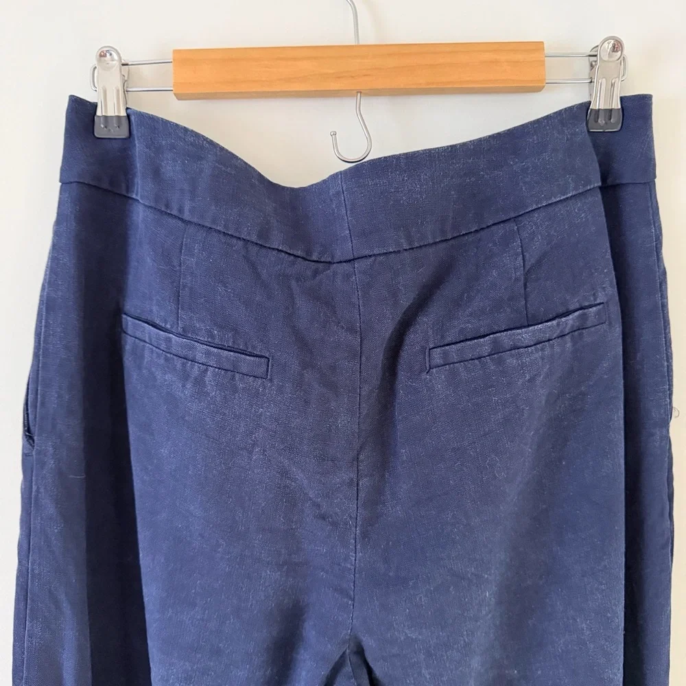 Banana Republic Navy Blue Tie Waist Trousers
